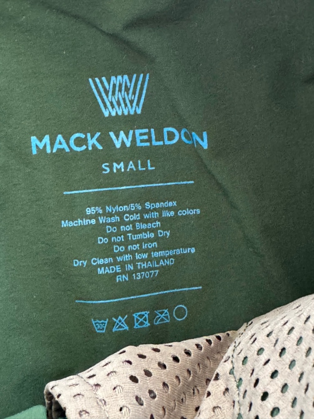 Mack Weldon Stretch Active Mens Shorts Hunter Green Zip POckets SMALL - Picture 4 of 11